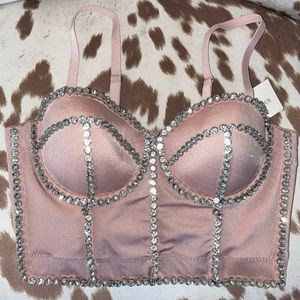 Celebrity Status Pink Rhinestone Top